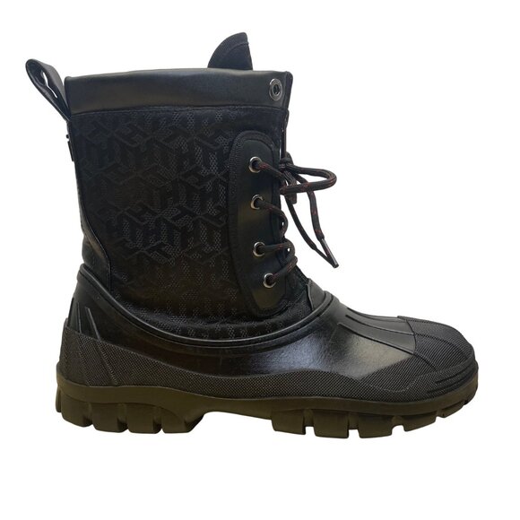 Tommy Hilfiger Men’s Black Faux Fur Lining Twilhena Waterproof Boots Size 10M - Picture 1 of 10